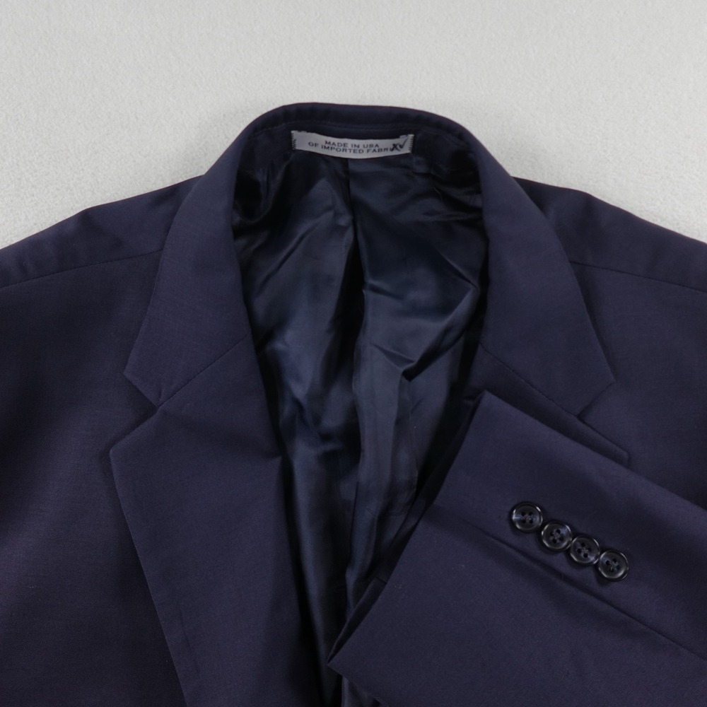 Joseph Abboud Marzotto Wool Jacket Mens 48 Navy Blue Blazer Sport Coat Bemberg